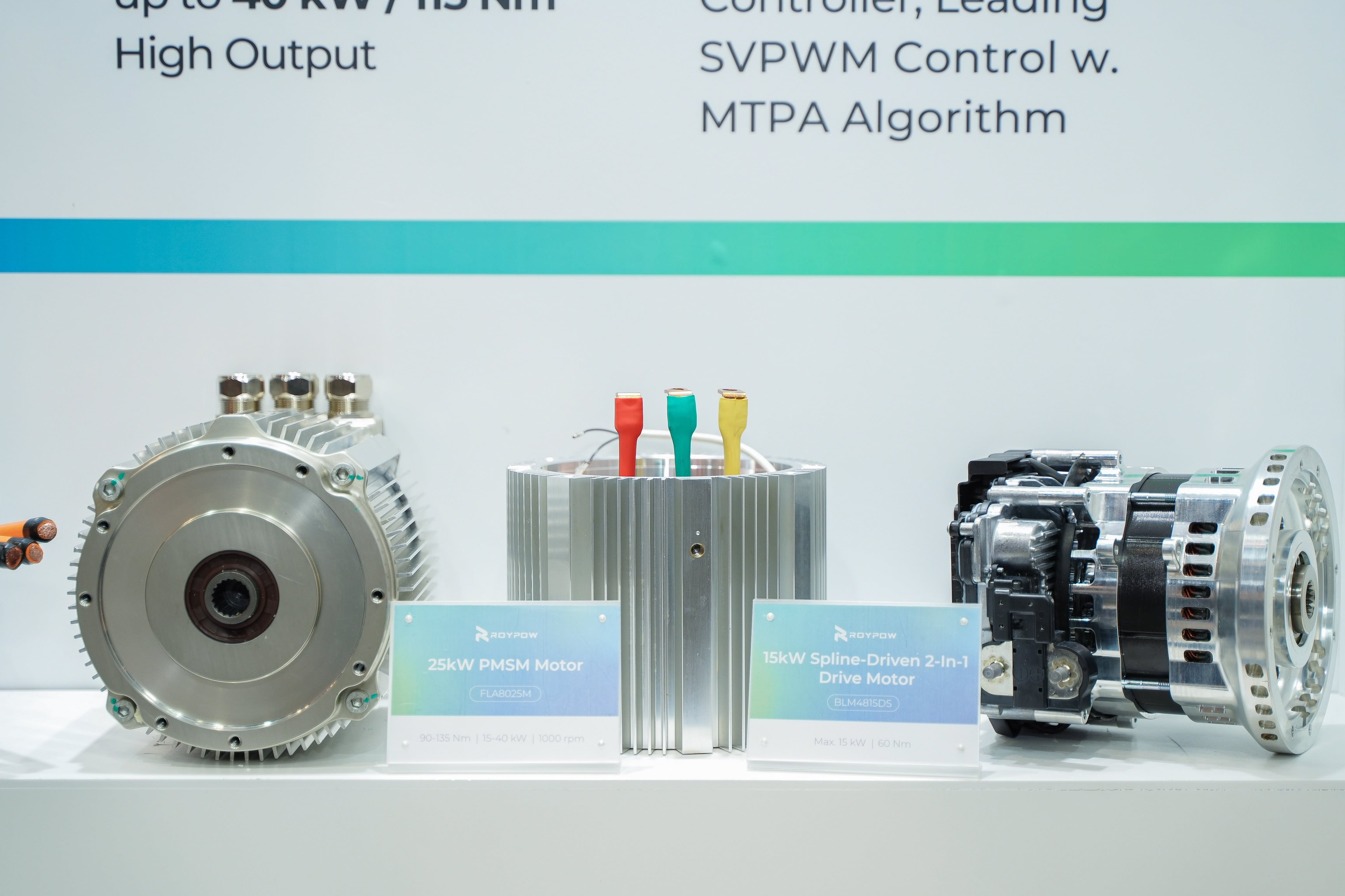 15kW compact 2-in-1 drive motor and 25kW PMSM motor and controller solution