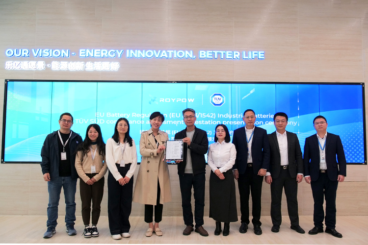 ROYPOW Receives World’s First TÜV SÜD Compliance Assessment Attestation for EU Battery Regulation (EU 2023/1542) in Industrial Batteries