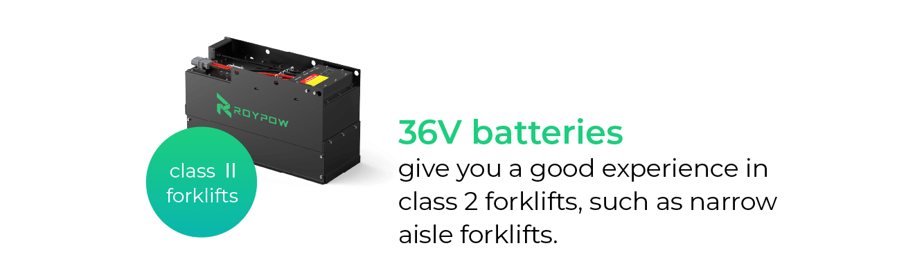 36 V LiFePO4 Batteries for Forklifts