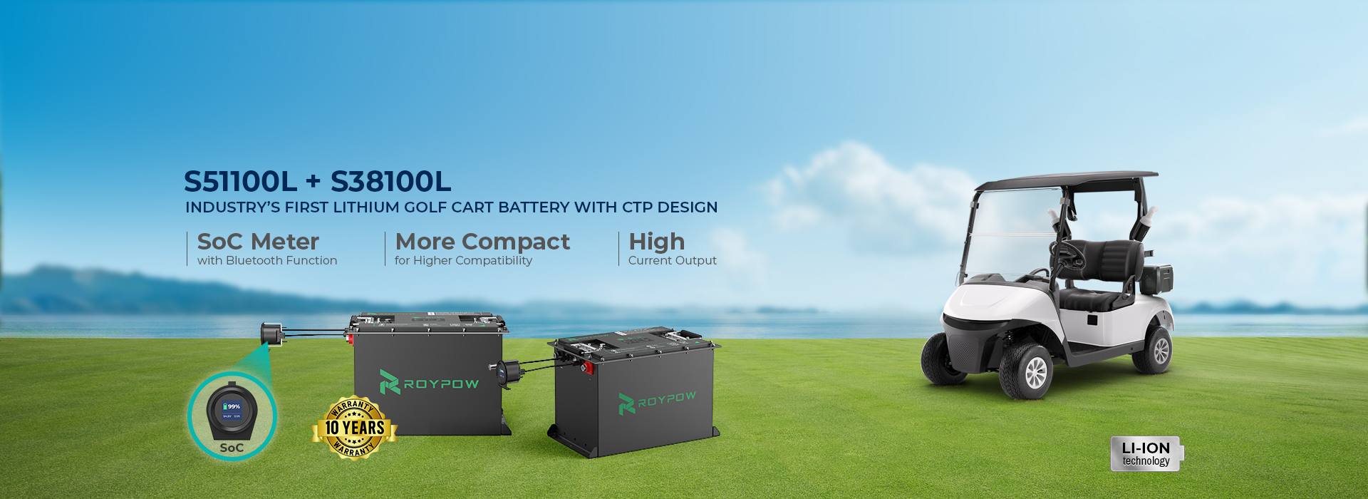 ROYPOW Lithium Golf Cart Batteries