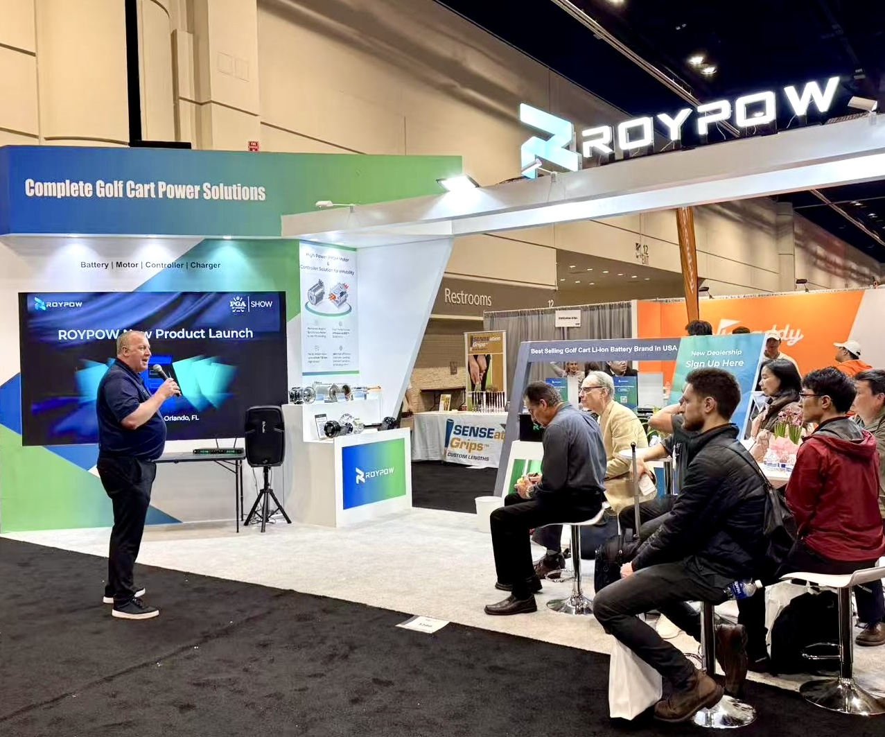 ROYPOW Showcases Complete Golf Cart Power Solution at PGA Show 2025-1