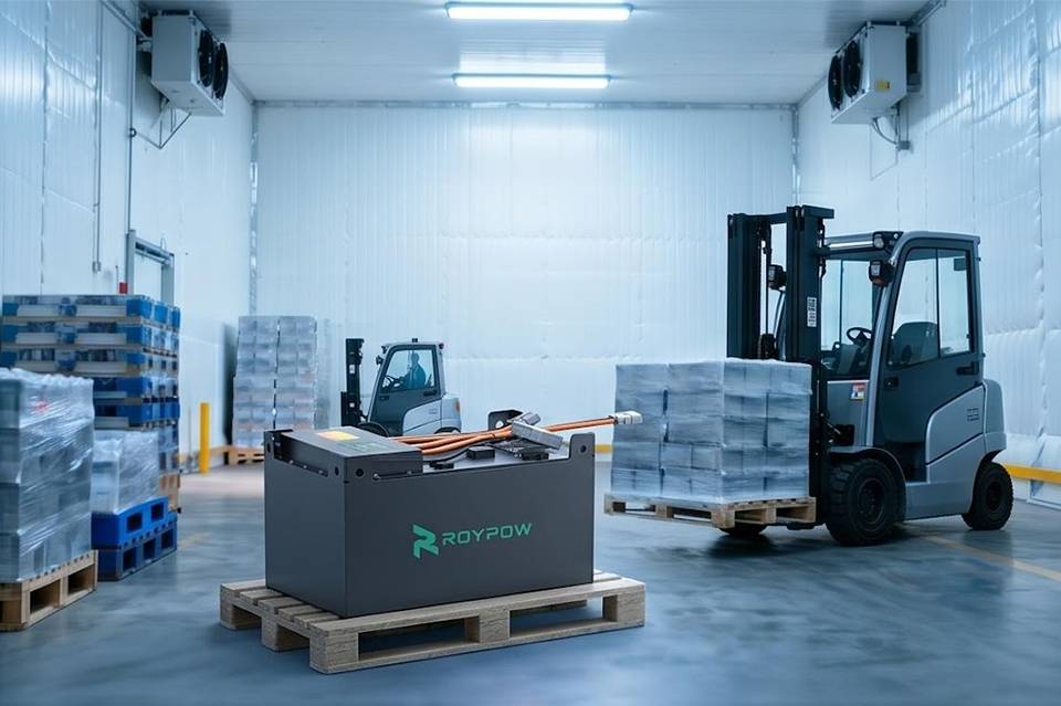 ROYPOW's anti-freeze LiFePO4 forklift batteries