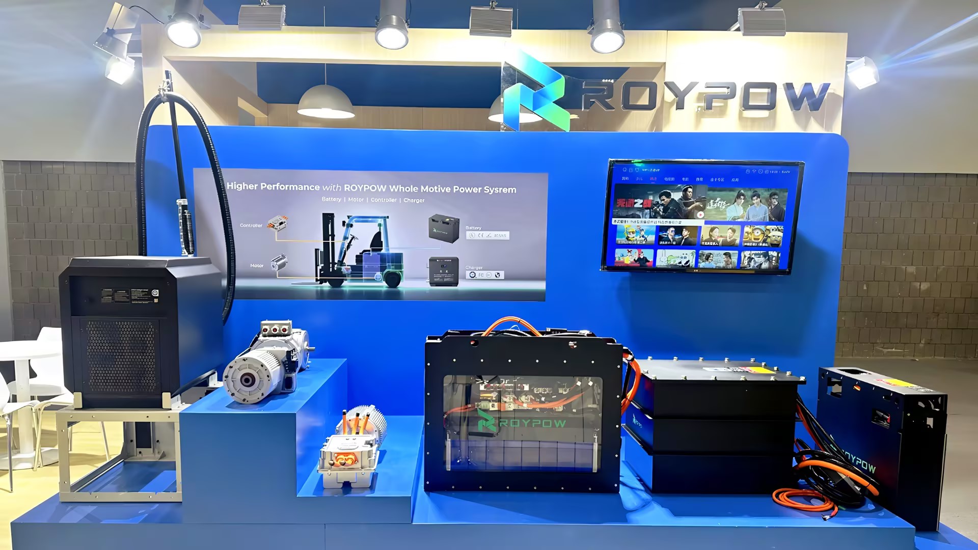 ROYPOW’s lithium forklift battery solutions have become a major highlight at booth No. C12699