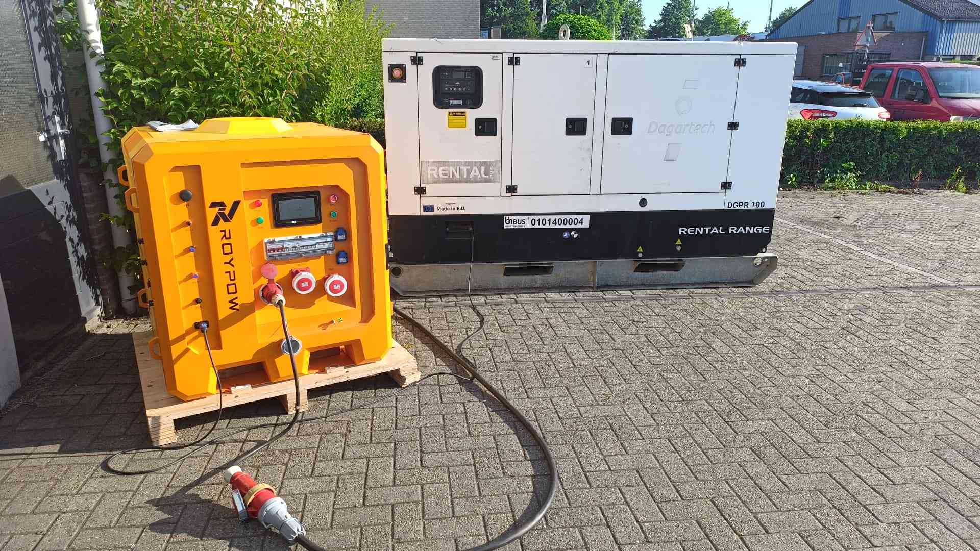 Roypow Mobile to connect with Diesel Generator in the Netherlands